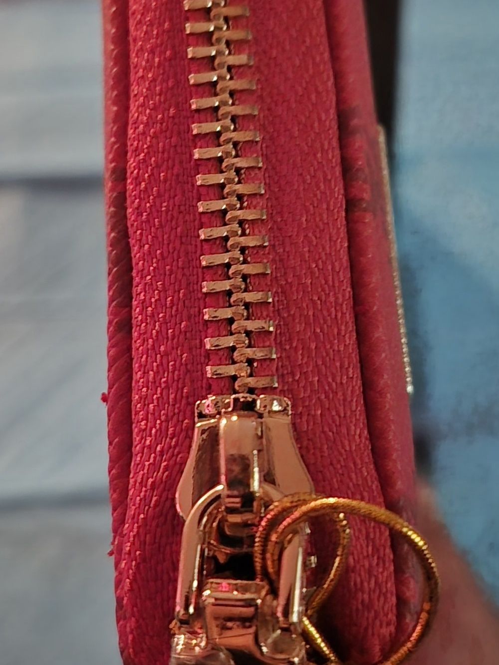 bebe Red Signature Logo Wallet with Metallic Accent - Picture 4 of 5